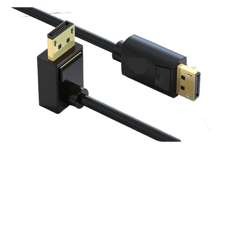 Angled Displayport 1.4 Cable 90-Degree Upward Right Angle DP1. 8K/60Hz 4K/144Hz 2K/240Hz for Gaming M>oni>tor Graphics Card(1,1m) - Image 3