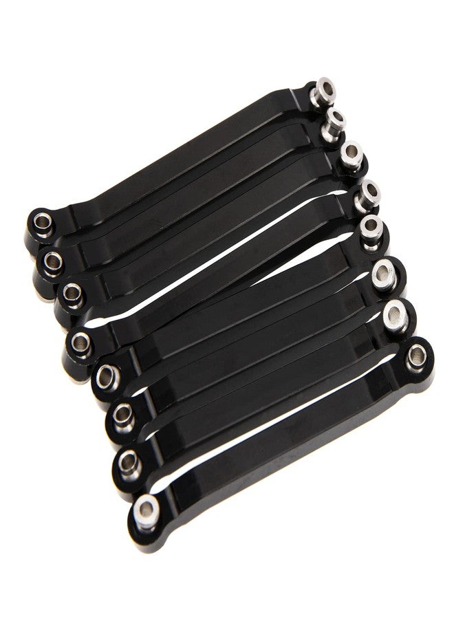 Vgoohobby Metal Chassis Pull Rods Link Suspension Tie Rod Upgrade Parts Compatible with MN Model D90 D91 D96 D99 D99S MN90 MN99S 1/12 RC Car (Black) - Image 2