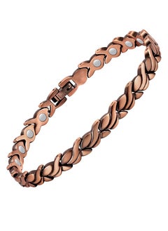 Adjustable Copper Fish Link Magnetic Bracelet for Women