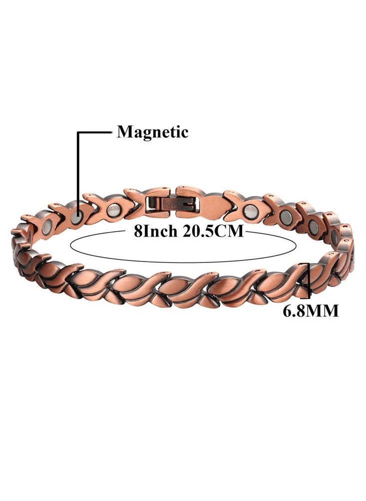 Generic - Adjustable Copper Fish Link Magnetic Bracelet for Women - Image 1