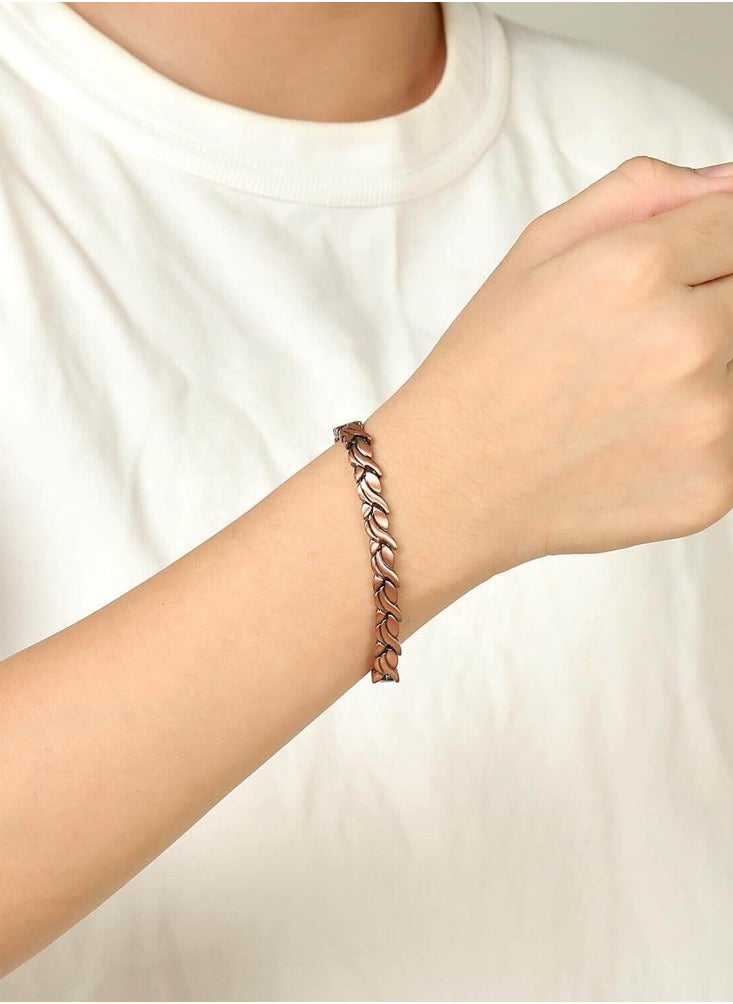 Generic - Adjustable Copper Fish Link Magnetic Bracelet for Women - Image 1