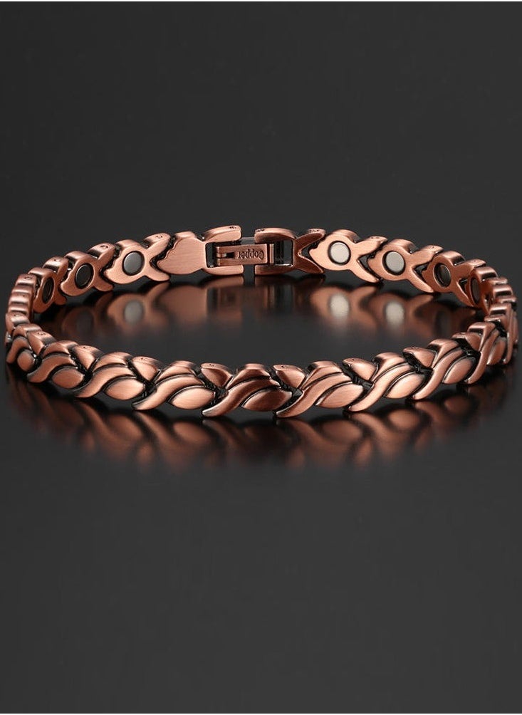 Generic - Adjustable Copper Fish Link Magnetic Bracelet for Women - Image 1