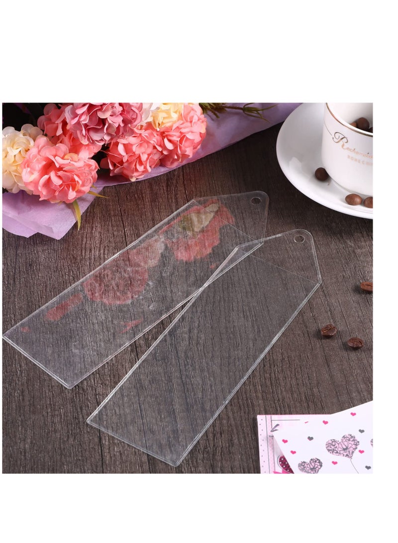 Excefore Plastic Bookmark Sleeves, Photo Booth Sleeves, 2-1/4 x 6-1/4 Inches Picture Strip Sleeves, Suitable for 2 x 6 Inches Vinyl Photo Strips for Valentine's Day Gift and Wedding(25Pcs) - Image 2