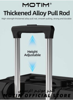 Motim 2pcs Luggage Sets Multifunctional Travel Luggage and Portable Suitcase Set Carry-On Luggage with USB and Type-C Charging Port & Cup Holder & Phone Holder & Side Hidden Hook & Spinner Wheels Large Capacity Checked-in Luggage  - Image 3