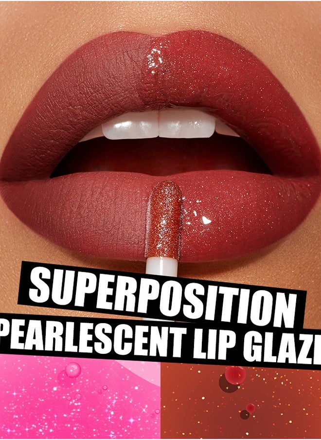 Julystar Plump Lips Fat Perks, Lip Glow Oil Deep Nourishing Moisturizing Glossy Long Lasting Lightweight Non Sticky Portable Lip Oil Lip Care to Fade Lines and Exfoliate Dead Skin for Women 4.8ml (#03)  - Image 4