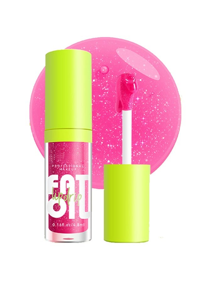 Julystar Plump Lips Fat Perks, Lip Glow Oil Deep Nourishing Moisturizing Glossy Long Lasting Lightweight Non Sticky Portable Lip Oil Lip Care to Fade Lines and Exfoliate Dead Skin for Women 4.8ml (#03)  - Image 3