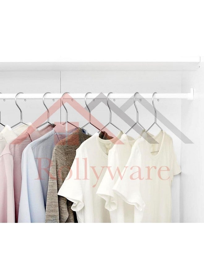 ROLLYWARE ROLLYWARE Heavy Duty Metal Shirt Coat Hangers, Stainless Steel Clothes Hanger with Polished Chrome, 17 Inch Silver Metal Wire Hanger (30)  - Image 4