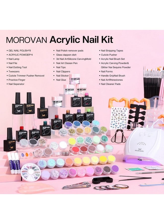 morovan Acrylic Nail Kit For Beginners Everything: Professional Acrylic Nails Kit With Everything Diy Nail Starter Kit Acrylic Nail Set - For Women Girl Salon-Quality - Image 1