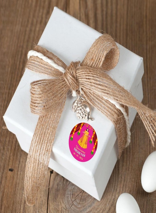 Yellow Nuts ملصقات حناء شخصية من يلو ناتس، 60 قطعة، ملصقات للعروس، وحفلات الزفاف، وبطاقات تعريفية، وهدايا للمناسبات والاحتفالات. - Image 5