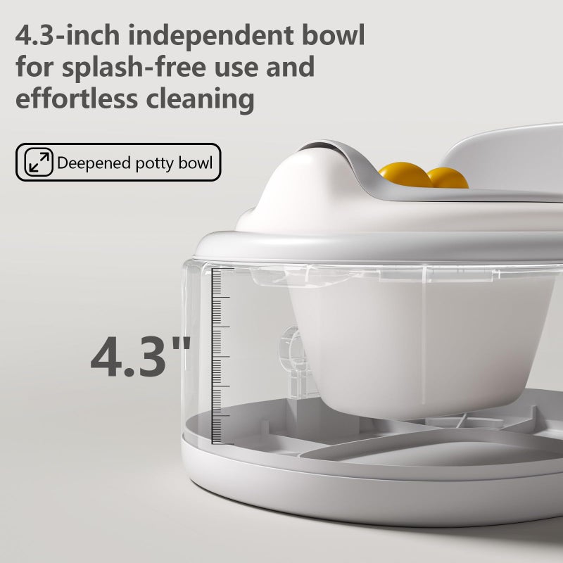 Kindsgut Toddler Potty Toilet for Baby 3-in-1 Training Seat, Potty Chair for kids Portable Removable Seat with Sturdy Step Stool, Splash Guard & Comfortable Backrest, Bowl Easy to Clean - Image 5