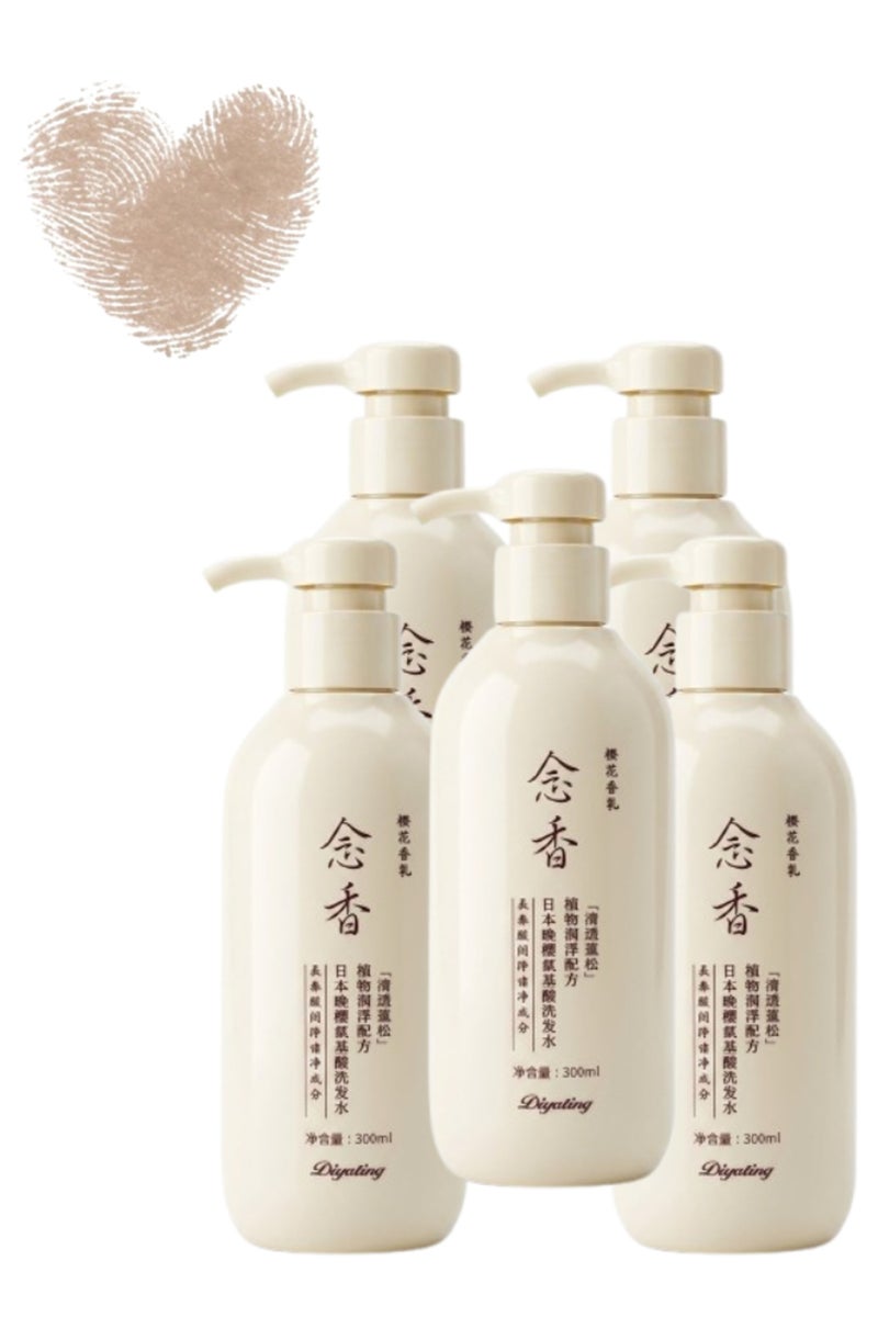 5 Pieces Amino Acid Shampoo (Cherry Blossom Fragrance) 300ML - Image 1