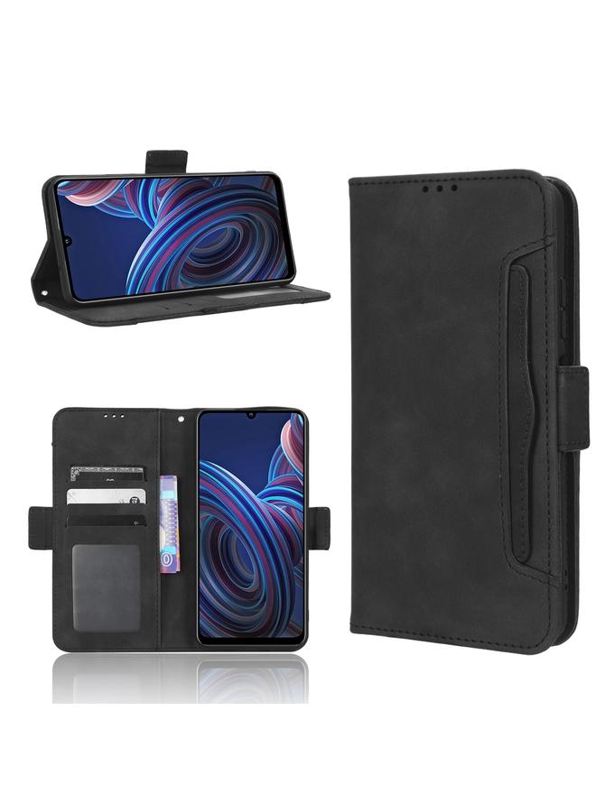 The Bros Case For ZTE Blade A72 5G Skin Feel Calf Texture Card Slots Leather Phone Case