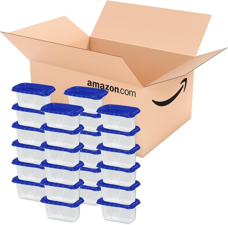 Ziploc Food Storage Meal Prep Containers Reusable for Kitchen Organization Smart Snap Technology Dishwasher Safe Mini Rectangle 24 Count - Image 1