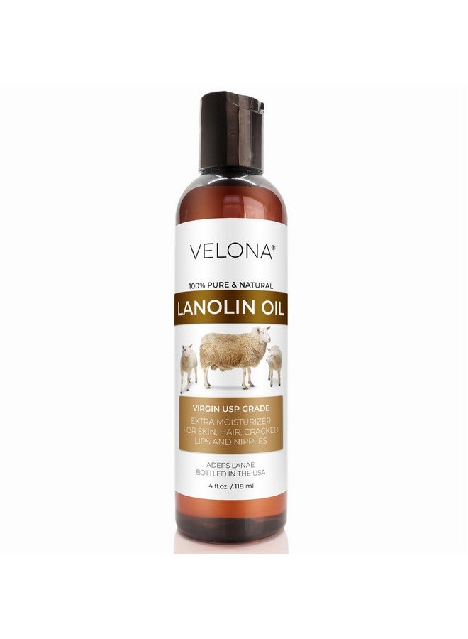 velona Lanolin Oil USP Grade 4 fl oz | 100% Pure and Natural Carrier Oil | Refined, Cold pressed | Skin, Hair, Body & Face Moisturizing | Use Today - Enjoy Results - Image 1