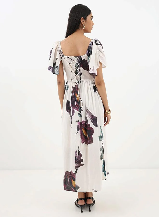 Studio Erst Floral Off-Shoulder Dress