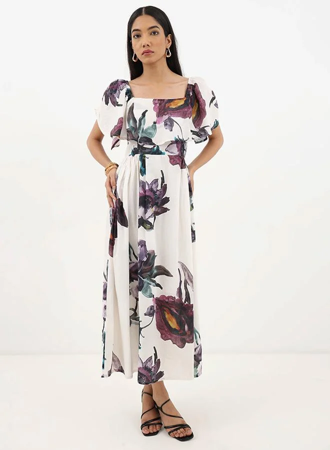 Studio Erst Floral Off-Shoulder Dress