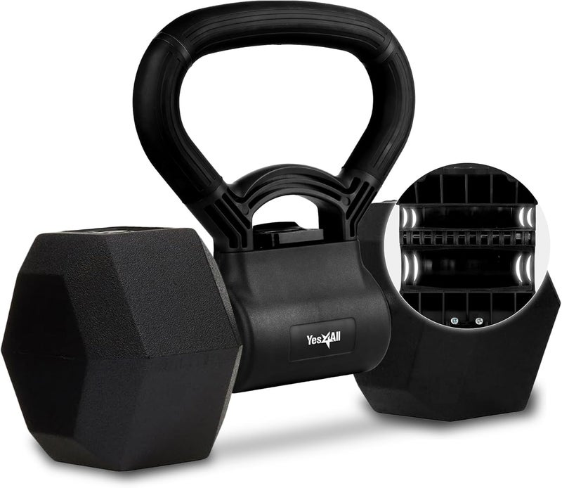 Yes4All Kettlebells Grip, Dumbbell Grip Handle, Convert Dumbbells into Kettlebell for Home Gym, Kettlebell for Weights Plate - Image 1