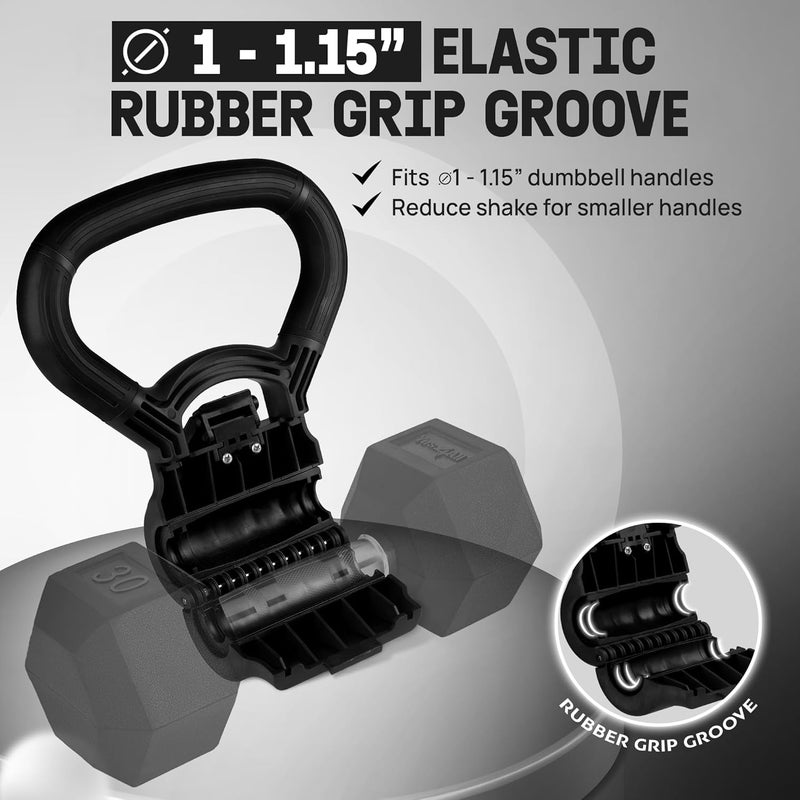 Yes4All Kettlebells Grip, Dumbbell Grip Handle, Convert Dumbbells into Kettlebell for Home Gym, Kettlebell for Weights Plate - Image 2