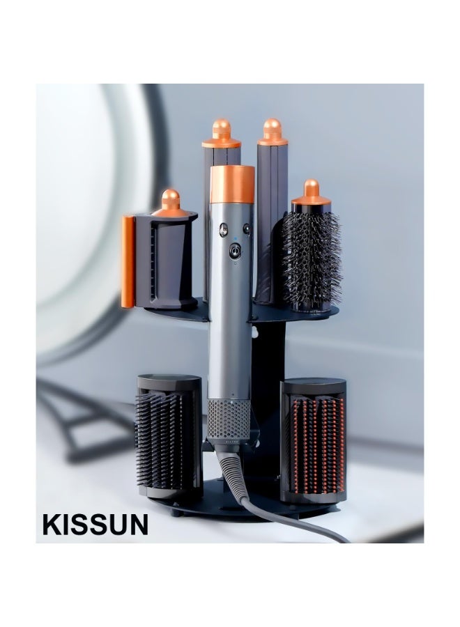 KISSUN Airwrap Storage Holder Attachments Compatible with Dyson Airwrap Organizer Wall Mounted Stand, Curling Iron Hair Wrap Rack on Desktop Accessories for Home/Bathroom - Image 1