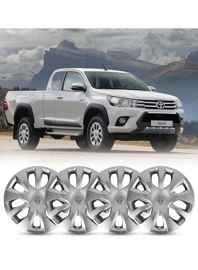 Agc 16 Inch Wheel Cover Set for Toyota Hilux 2018–2022 – AGC HX-1601 Model, Durable ABS Snap-On Hub Cap, Silver Finish, Set of 4 Pieces, - Image 2
