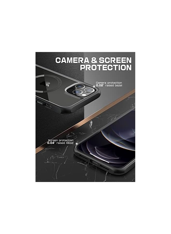 سوبكيس حافظة Unicorn Beetle Mag Series لهاتف iPhone 13 Pro Max (إصدار 2021) مقاس 6.7 بوصة، حافظة شفافة واقية هجينة ممتازة متوافقة مع MagSafe (أسود) - Image 5