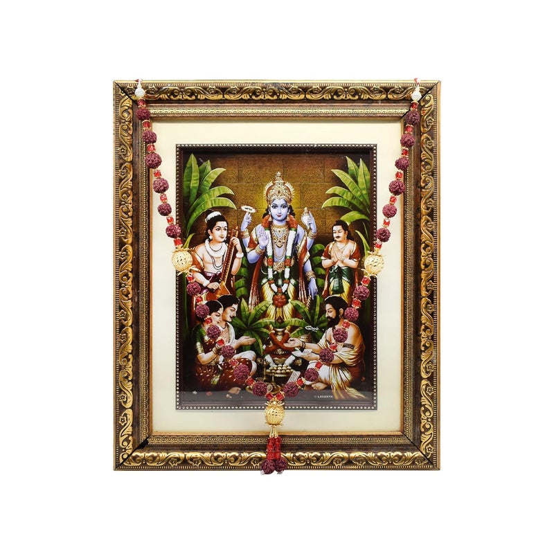 Puja N Pujari Puja N Pujari Rudraksh Mala Garland for God Idols and Photo Frames White PNPDG3249  - Image 2