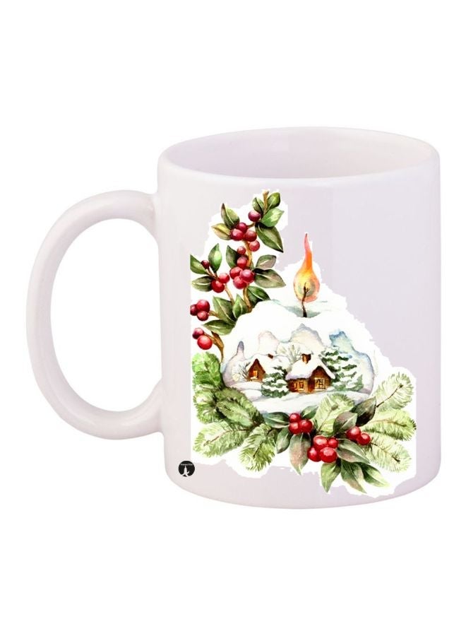 RYN House Printed Coffee Mug White/Green/Red 11ounce