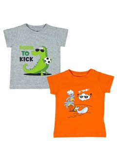 Crocdile Grey T-shirt & Summer Orange T-shirts (2 Pack) - pzsku/Z197B77C3F95E76D3BC44Z/45/_/1715450058/fe687cbe-71c3-46ea-ab46-ca35954e9f24