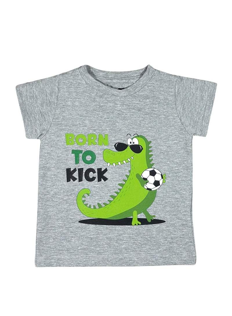 Baby Co. Crocdile Grey T-shirt & Summer Orange T-shirts (2 Pack) - Image 3