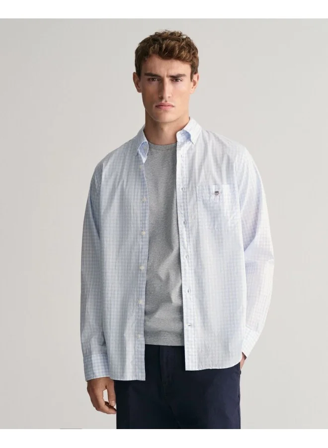 غانت Gant Regular Fit Gingham Poplin Shirt