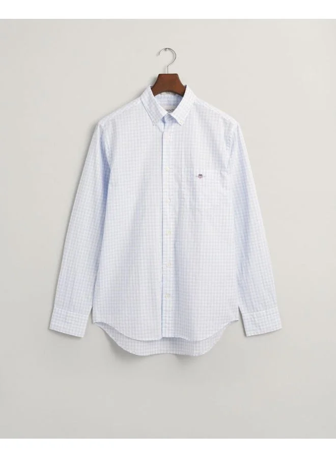 GANT  Gant Regular Fit Gingham Poplin Shirt for Men | Best Price UAE
