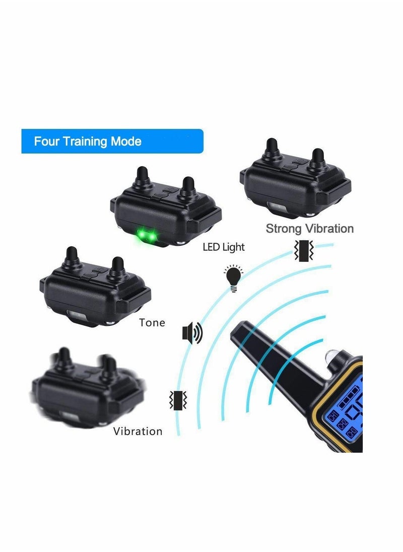 Top-Newest Dog Training Collar, No Shock Vibrating Dog Collar with Remote Control Vibration/Beep Mode Dog Barking Collar for Home Dog Training Device, Waterproof and 500 Yards Range