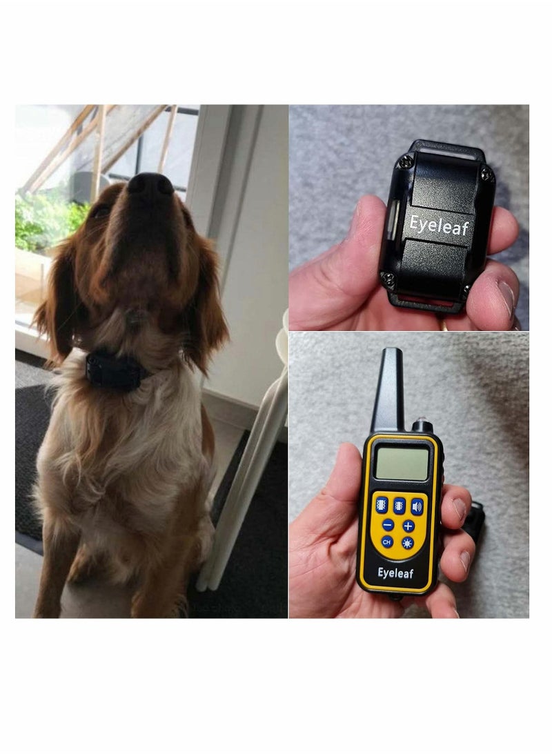 Top-Newest Dog Training Collar, No Shock Vibrating Dog Collar with Remote Control Vibration/Beep Mode Dog Barking Collar for Home Dog Training Device, Waterproof and 500 Yards Range