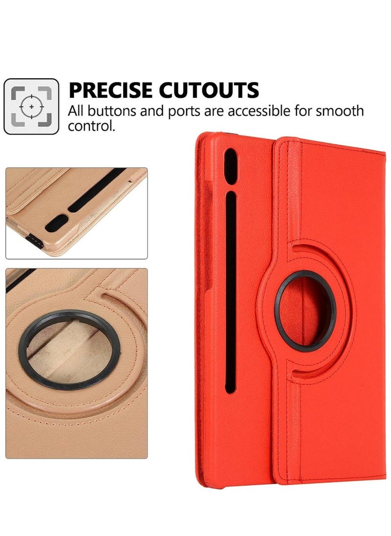 IAF Smart Cover for Samsung Galaxy Tab S7 Plus 2020, Techcircle Slim Folio Rotating Stand Case with Auto Wake/Sleep Magnetic Flip PU Leather Case - Image 3