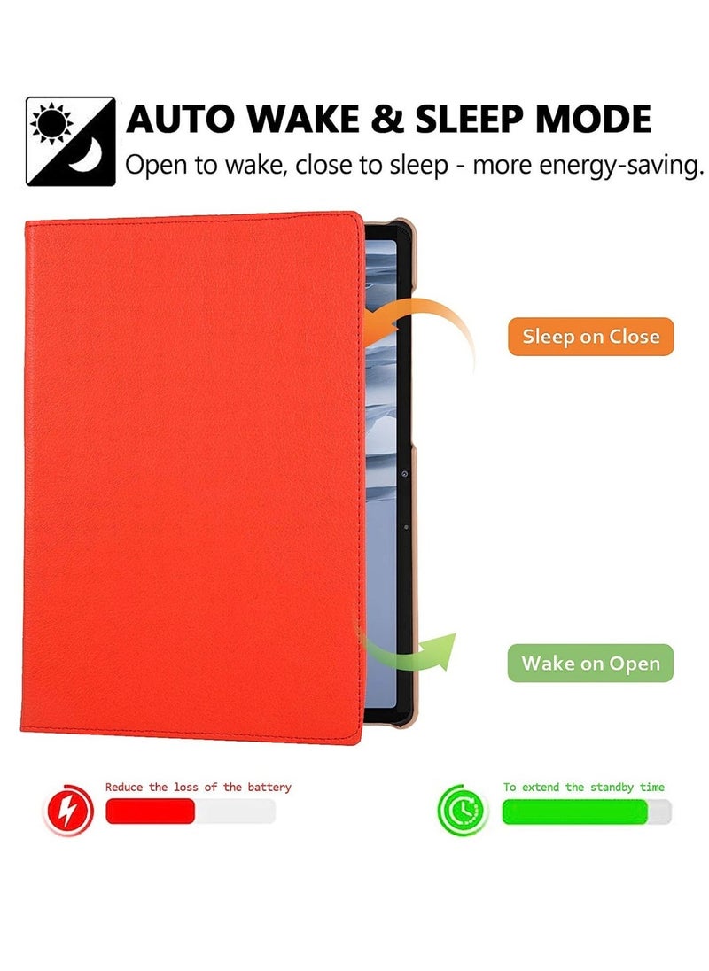 IAF Smart Cover for Samsung Galaxy Tab S7 Plus 2020, Techcircle Slim Folio Rotating Stand Case with Auto Wake/Sleep Magnetic Flip PU Leather Case - Image 1