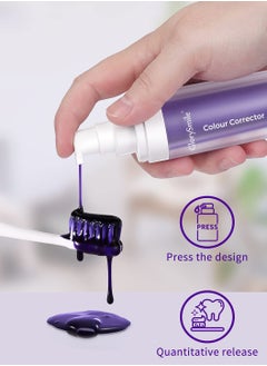 GlorySmile v34 Colour Corrector Purple Toothpaste Teeth Whitening Color Corrector Toothpaste Purple Teeth Whitener Teeth Whitening Booster Purple Whitening Toothpaste Teeth Whitener Tooth Stain Removal 30ml  - Image 2