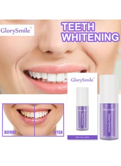 GlorySmile v34 Colour Corrector Purple Toothpaste Teeth Whitening Color Corrector Toothpaste Purple Teeth Whitener Teeth Whitening Booster Purple Whitening Toothpaste Teeth Whitener Tooth Stain Removal 30ml  - Image 4