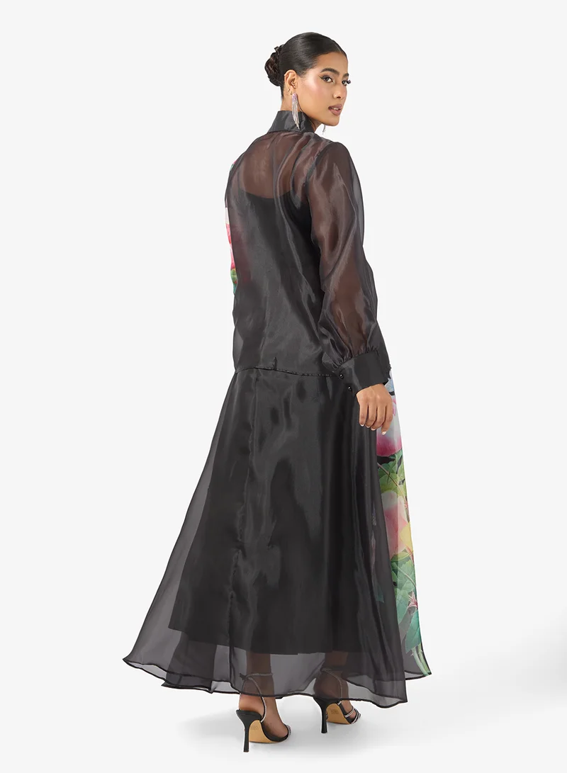 خزانة فستان بطبعة زهور