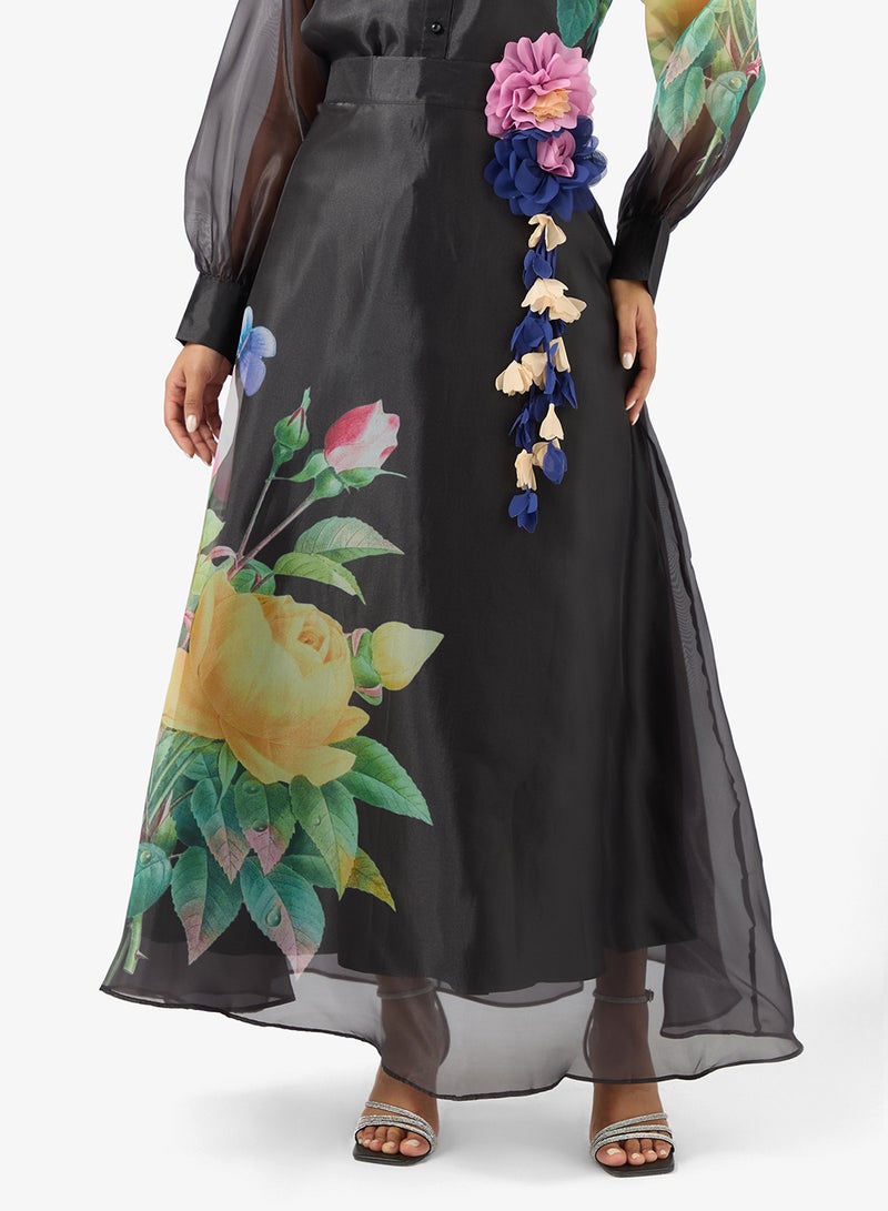 خزانة فستان بطبعة زهور - Image 3