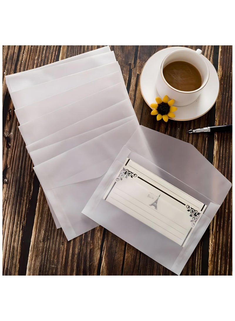 general Translucent Envelopes, 30 Piece Clear Wallet Envelopes Translucent Paper Parchment Envelopes, DIY Invitation Envelopes, Blank Envelopes for Postcards, Handmade Invitations, Cards - Image 1