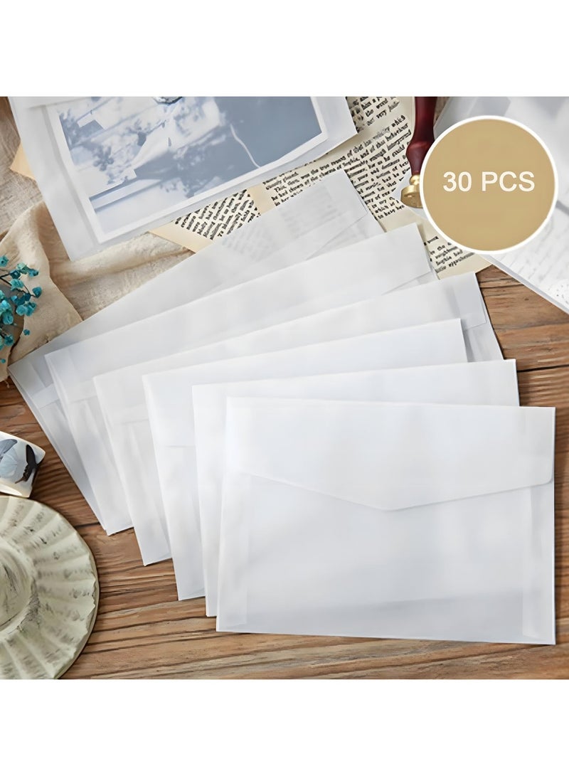 general Translucent Envelopes, 30 Piece Clear Wallet Envelopes Translucent Paper Parchment Envelopes, DIY Invitation Envelopes, Blank Envelopes for Postcards, Handmade Invitations, Cards - Image 5