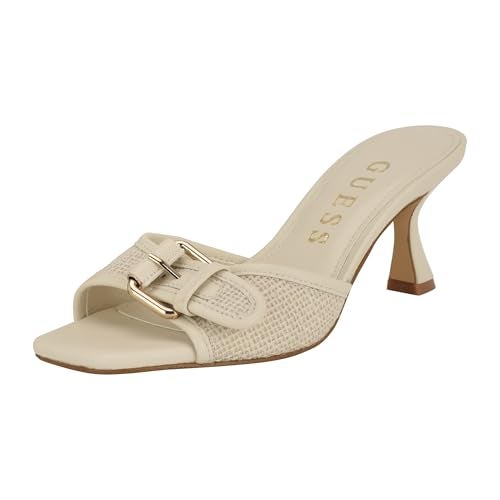 Guess Women's Dista Heeled Sandal, Ivory 150, 8 - Image 1