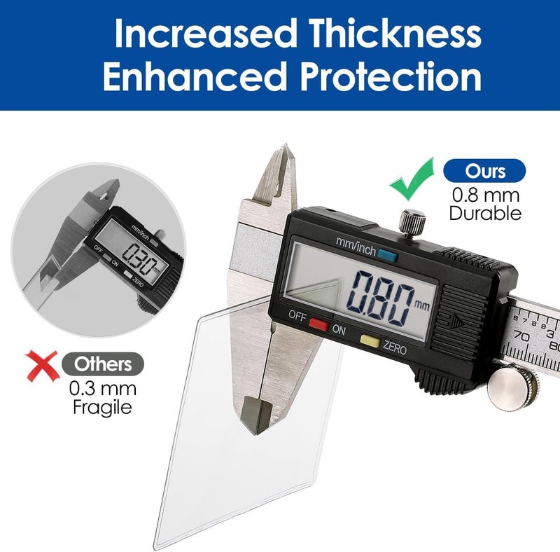 MaxGear New Medicare Card Holder Protector Sleeves, 12 Mil Clear PVC Water Resistant Medicare Card Protectors Sleeves for SSN, Credit and Business Cards, Social Security Cards Protector, 6 Pack - Image 3