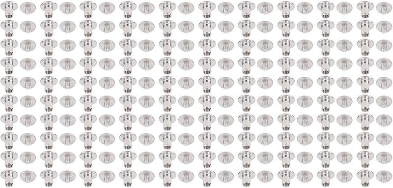 Dioche Rivet Stud Set 100 Pairs Leather Rivets Studs M3 Stainless Steel Flat Round Head Rivet and Screws Set for Binding and Decorative Projects - Image 4