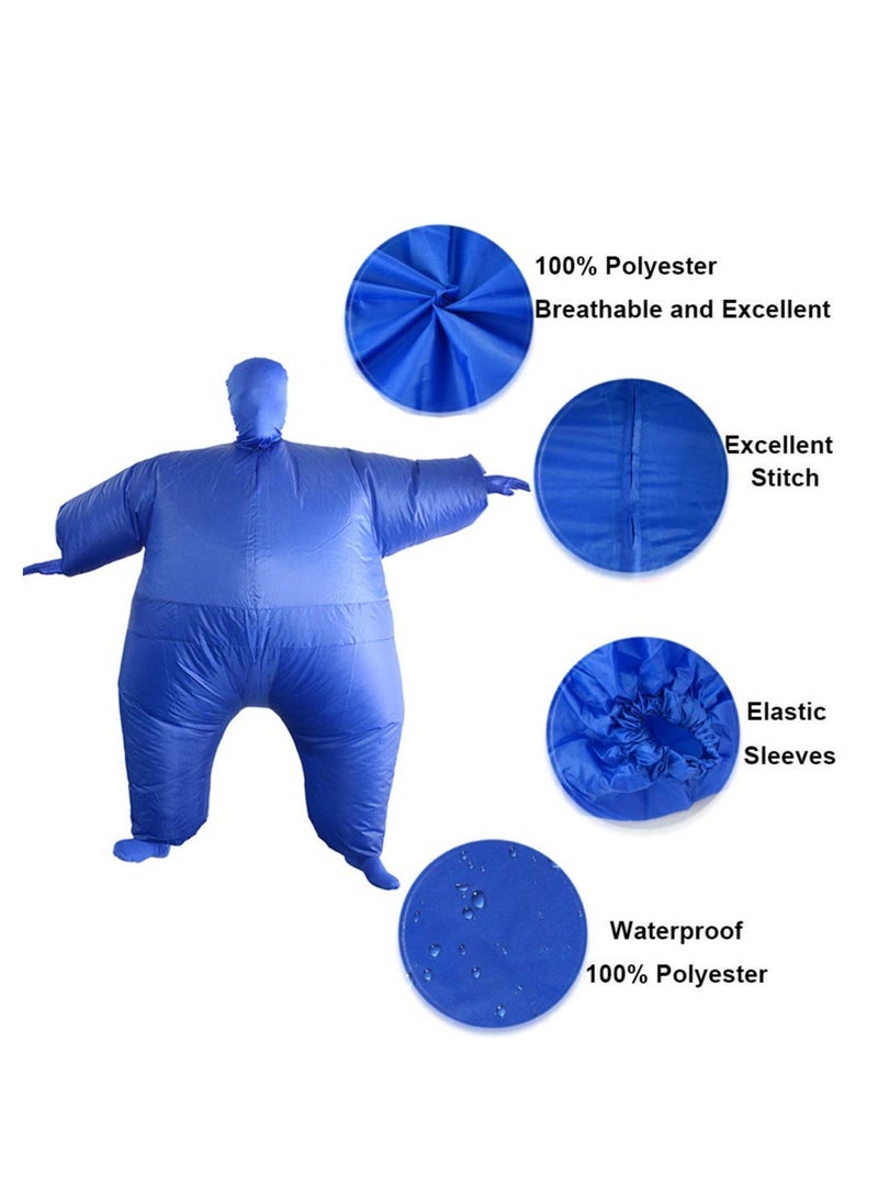 Inflatable Full Body Blow Up Costume Suit, Adult Size Inflatable Fat Chub Suit, Fancy Dress Party Costume (Blue) - Image 3