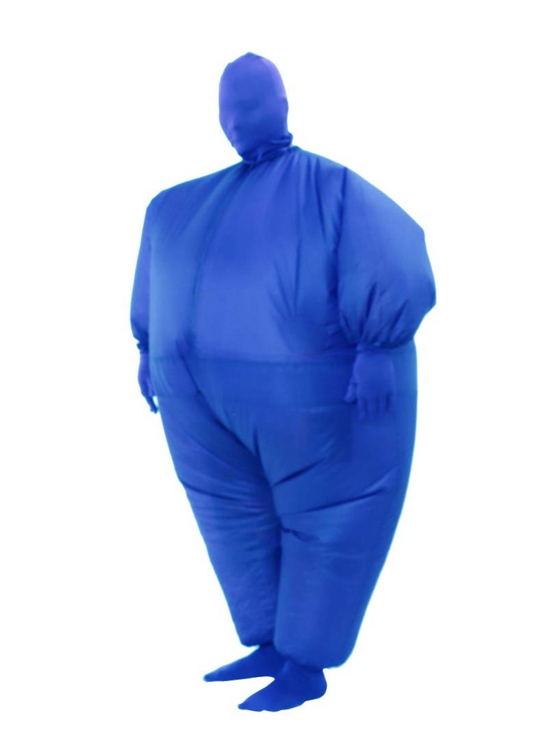 Inflatable Full Body Blow Up Costume Suit, Adult Size Inflatable Fat Chub Suit, Fancy Dress Party Costume (Blue) - Image 2