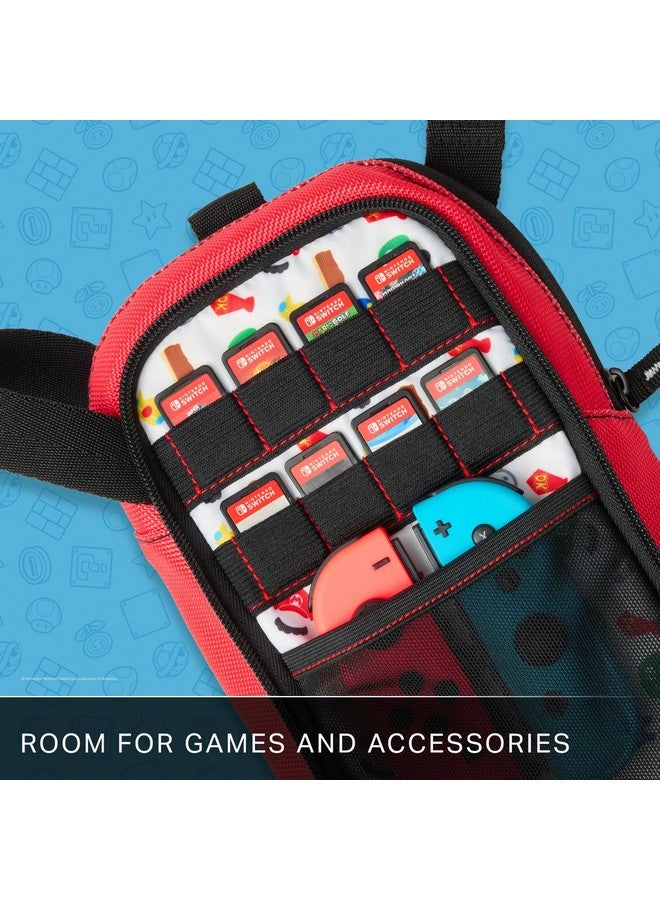 PowerA Crossbody Bag for Nintendo Switch, OLED or Lite With Accessories Storage, Mario and Friends (Officially Licensed) - Image 4