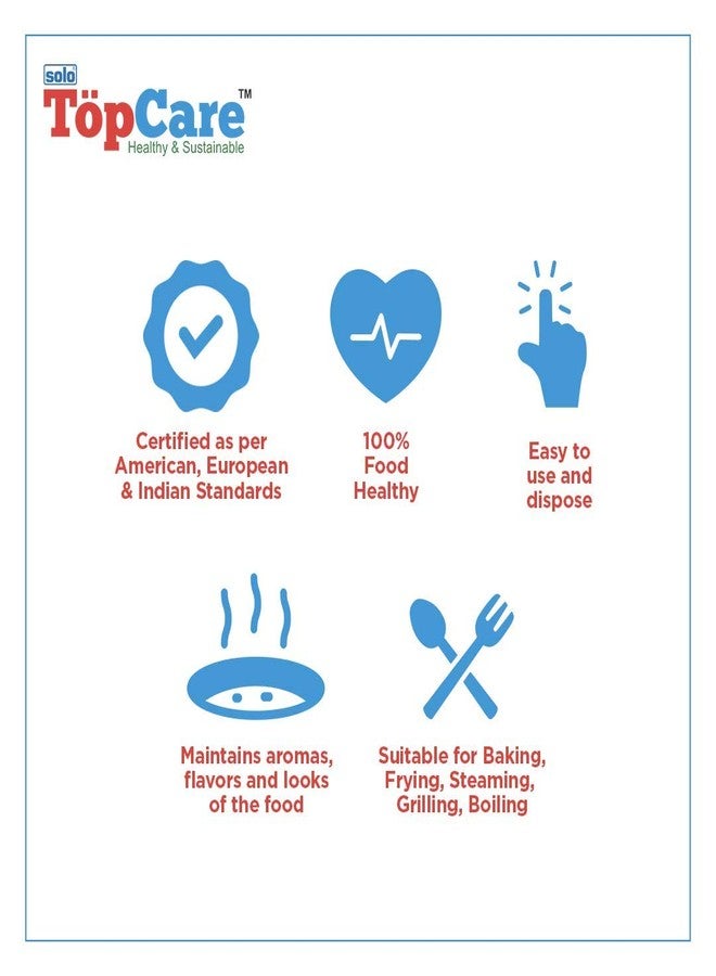 Solo TopCare Baking Wrapping Paper, Microwave & Oven Safe, Multipurpose Greaseproof Butter Roll, Recyclable Non-Stick Cooking Parchment Sheet for Kitchen & Tiffin Packing (300 mm x 16m -Pack of 2) - Image 3