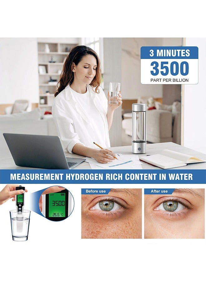 Hydrogen Water Bottle, Portable Rechargeable Hydrogen Water Bottle with SPE PEM Technology Water Ionizer, Generator Improve Water in 3 Minutes for Home Office Travel, Gift for Family  - Image 2