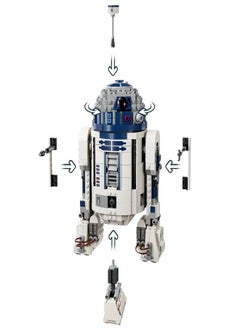 ليغو ليجو روبوت R2-D2 من سلسلة حرب النجوم 1050 قطعة - 75379  - Image 3